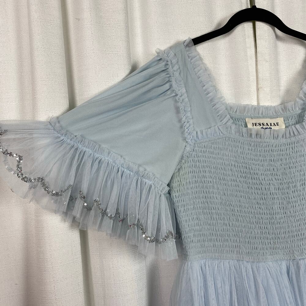 JessaKae Pale Blue Tiered Midi Dress - Picture 8 of 15